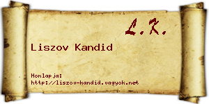 Liszov Kandid névjegykártya